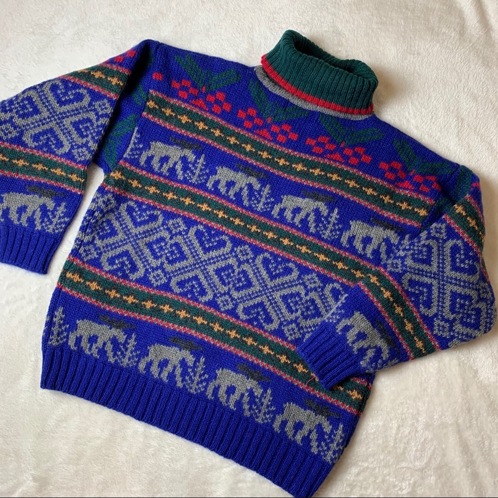 Vintage Eddie Bauer 100% Wool Sweater, size L